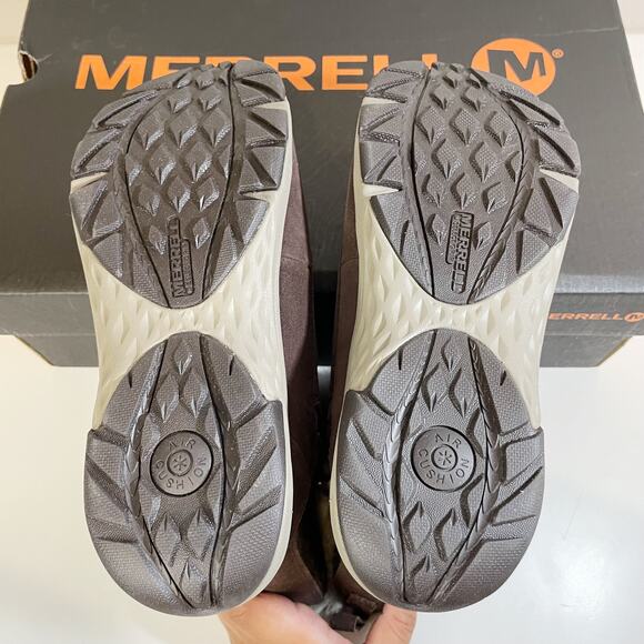 NWT Merrell Womens Suede Ryeland Tall Polar Waterproof Boot Espresso Brown Sz 6 - Picture 7 of 9